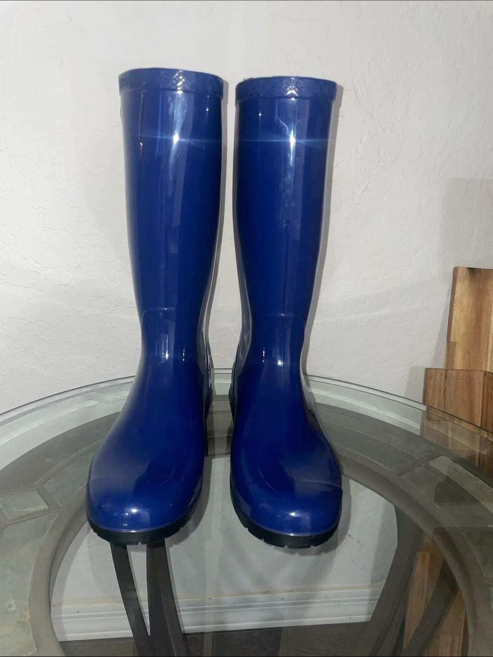 UGG Glossy Navy Blue Women's Rain Boots